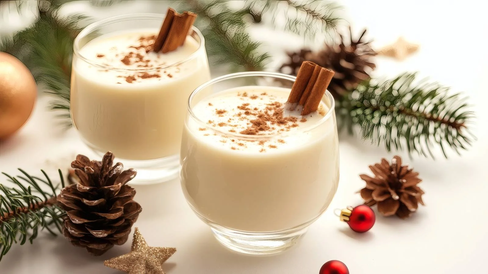 Festive Eggnog Beverage on White Background — free download from Dotvec