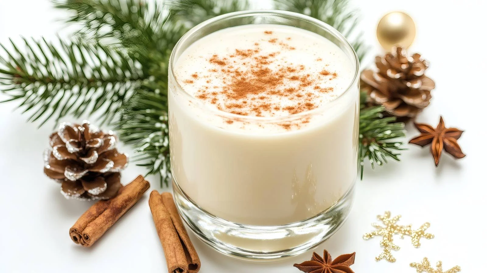 Delicious Eggnog with Spiced Cinnamon Presentation — free download from Dotvec