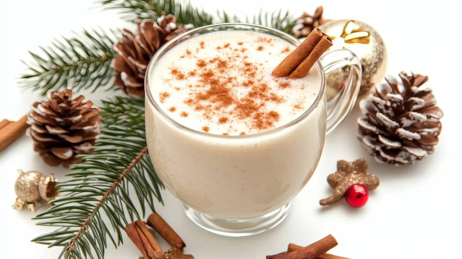 Creamy Eggnog Cinnamon on White Background — free download from Dotvec