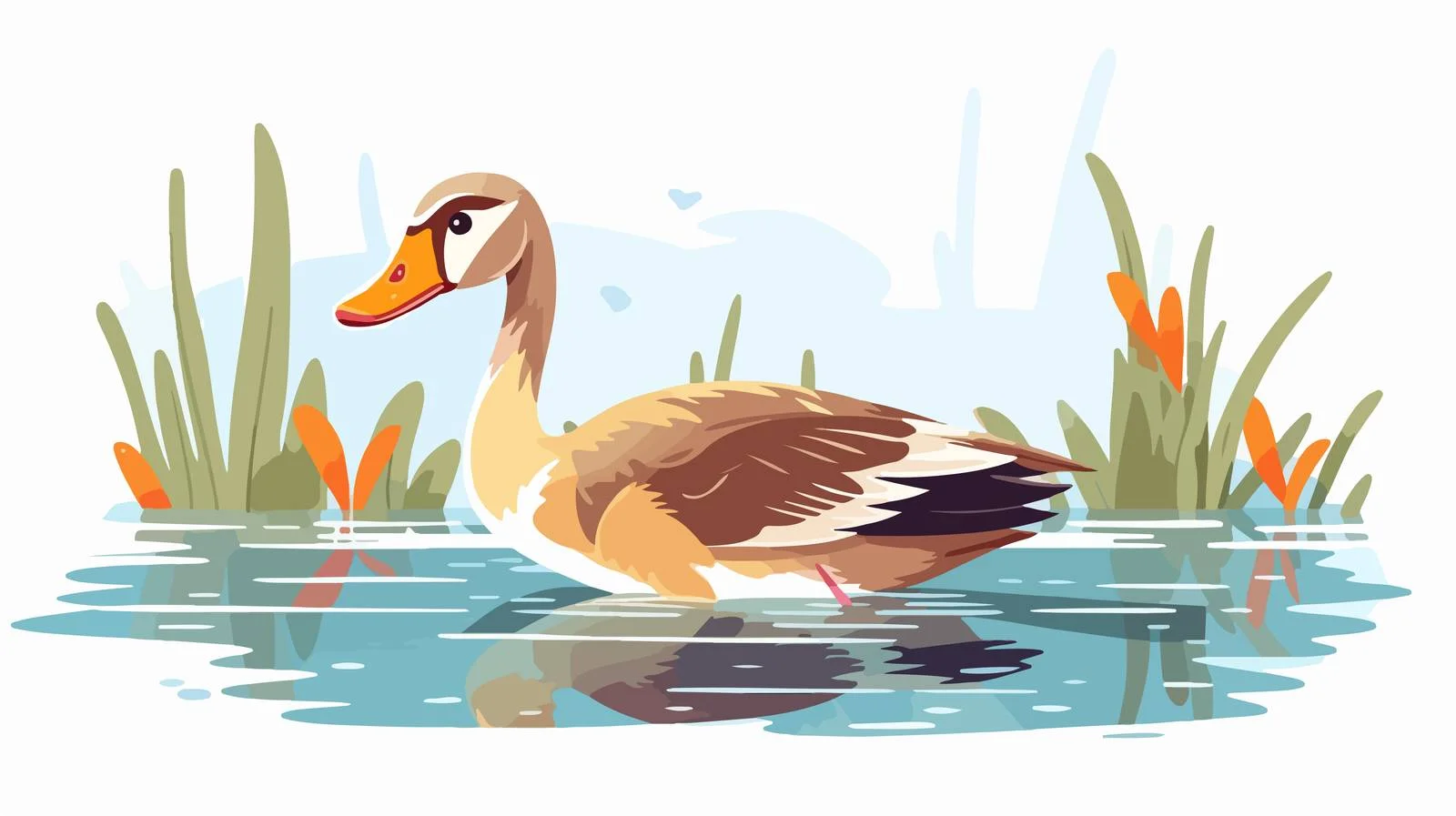 Graceful Egyptian Goose in Nile Waters — free download from Dotvec