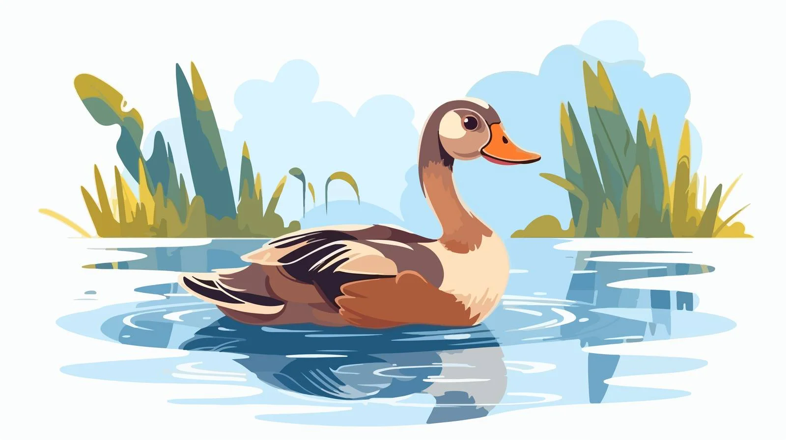 Graceful Egyptian Goose Gliding on Nile — free download from Dotvec