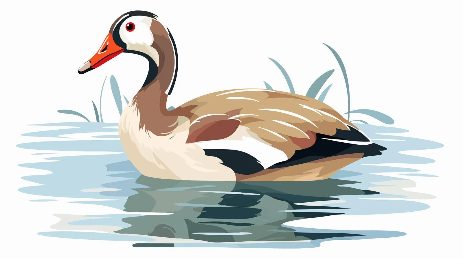 Graceful Egyptian Goose on Nile River — free download from Dotvec