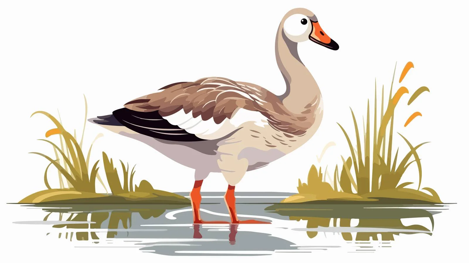 Egyptian Goose Gliding on Nile Waters — free download from Dotvec