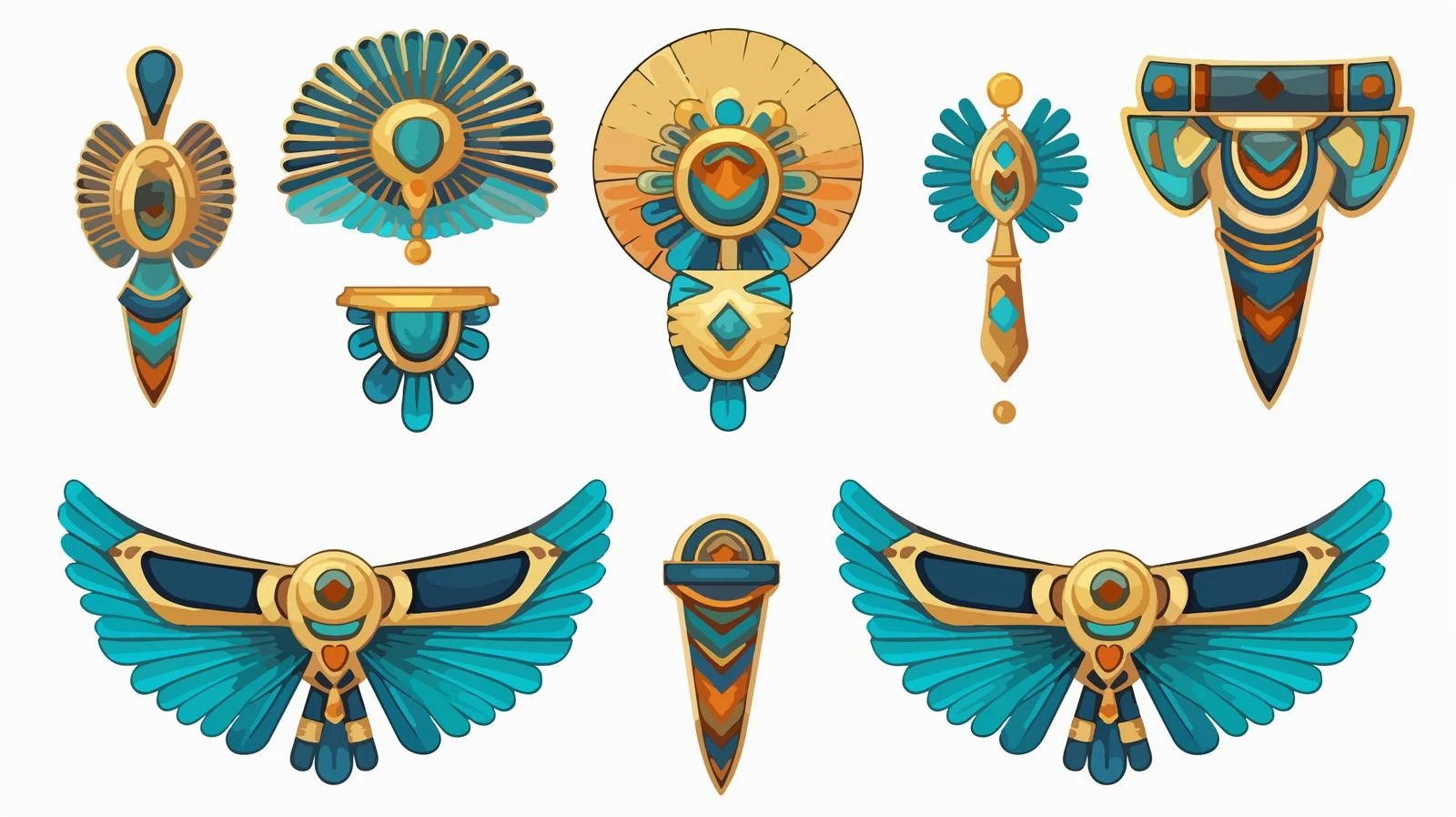 Egyptian Ornaments Vector Illustration — free download from Dotvec