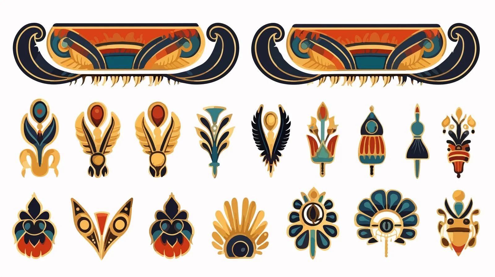 Egyptian Ornaments Vector Illustration — free download from Dotvec