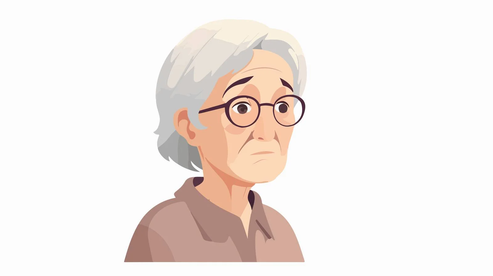 Serene Elderly Asian Lady Portrait Gazing — free download from Dotvec