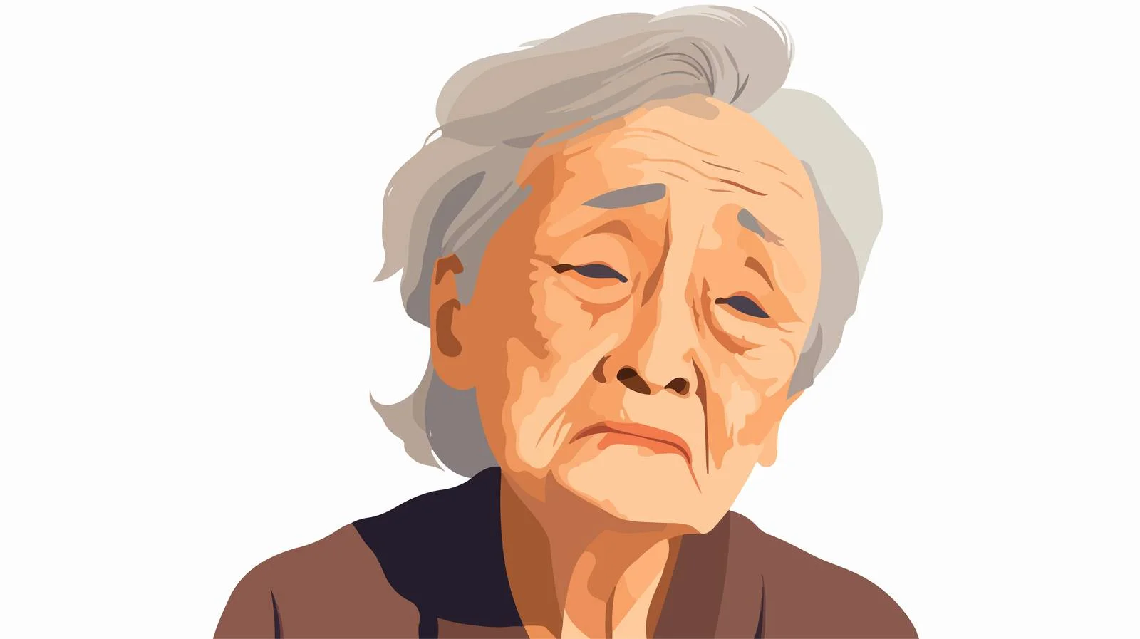 Graceful Asian Senior Woman with Gentle Expression — free download from Dotvec