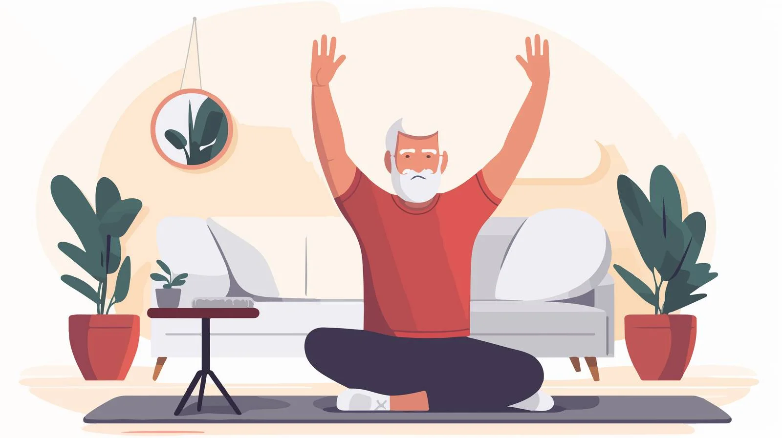 Senior Man Stretching During Fitness Routine — free download from Dotvec