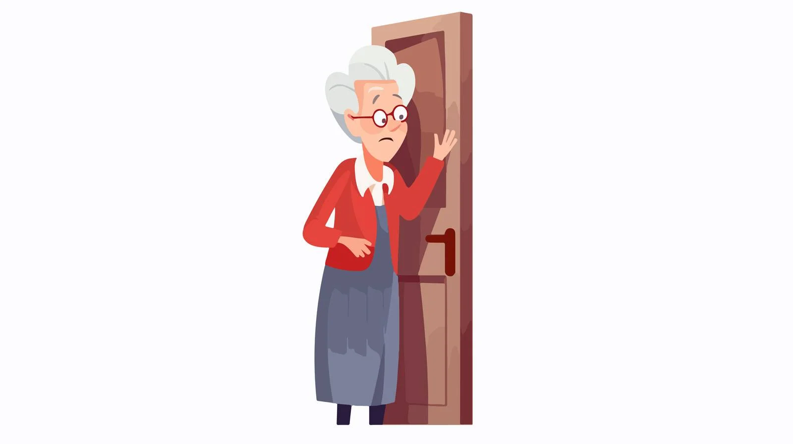 Senior applicant facing job rejection illustration — free download from Dotvec