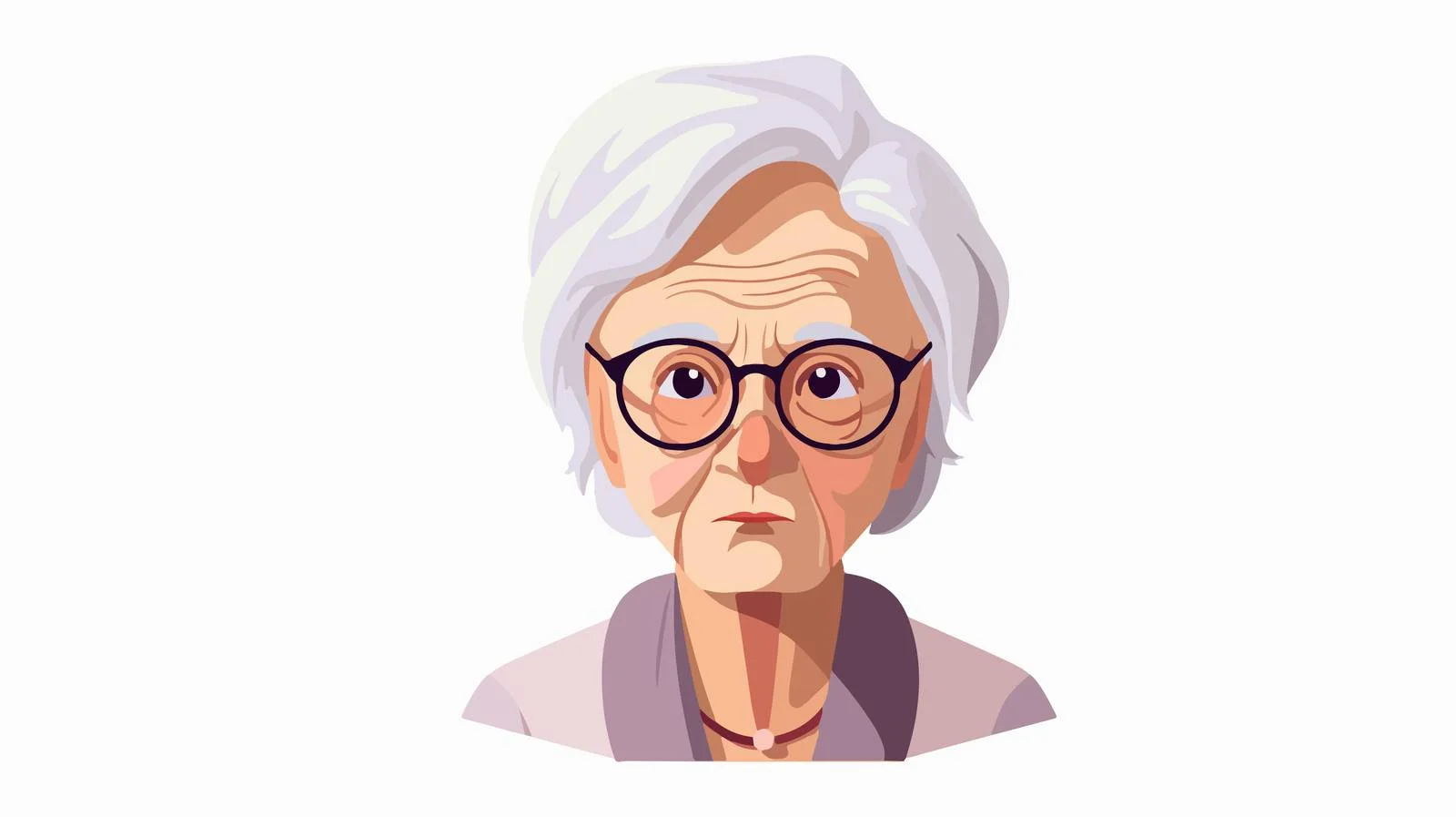 Portrait of Aging Woman with Wrinkles — free download from Dotvec