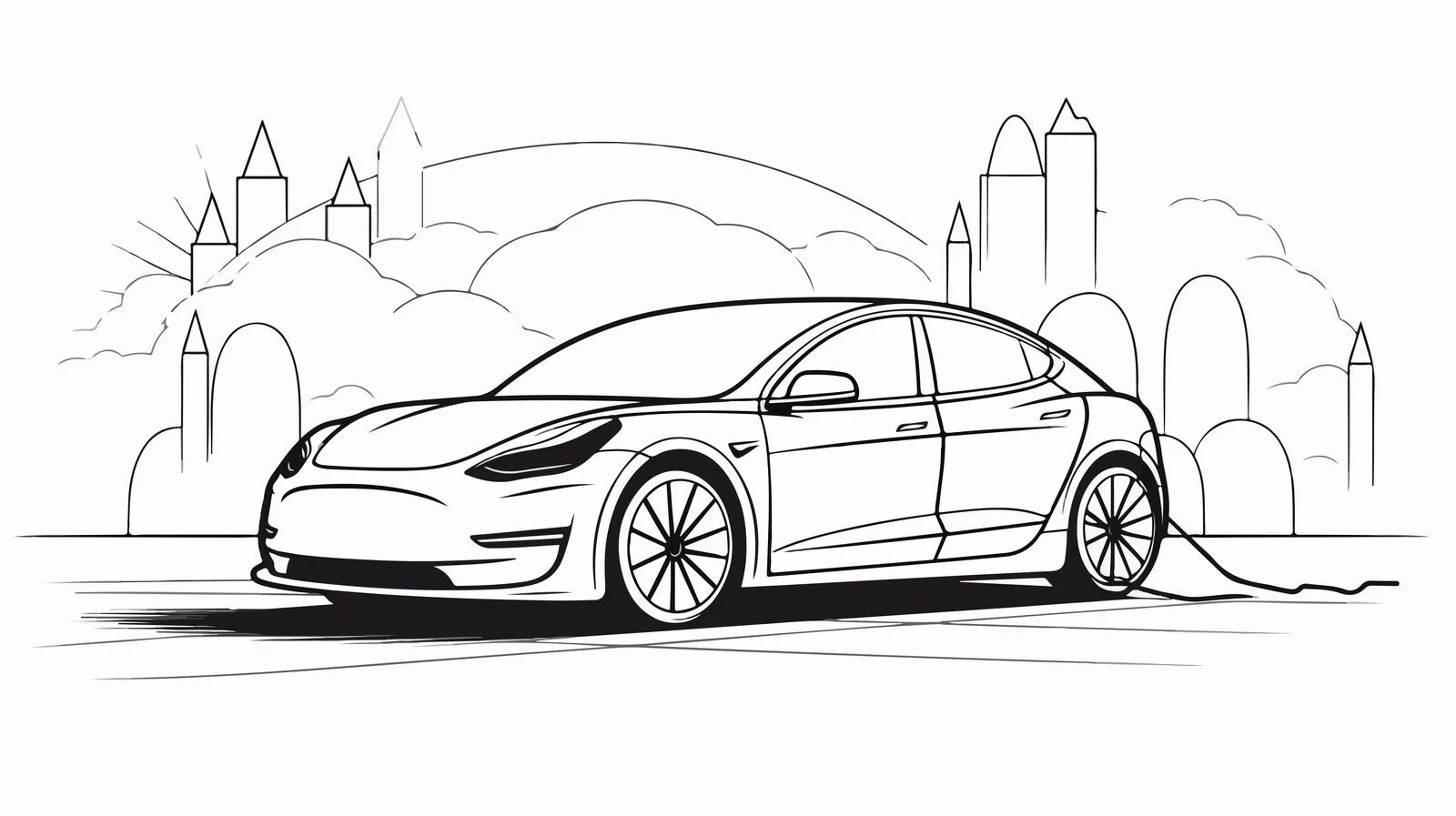 Electric Vehicle Plugging in at Charging Station — free download from Dotvec
