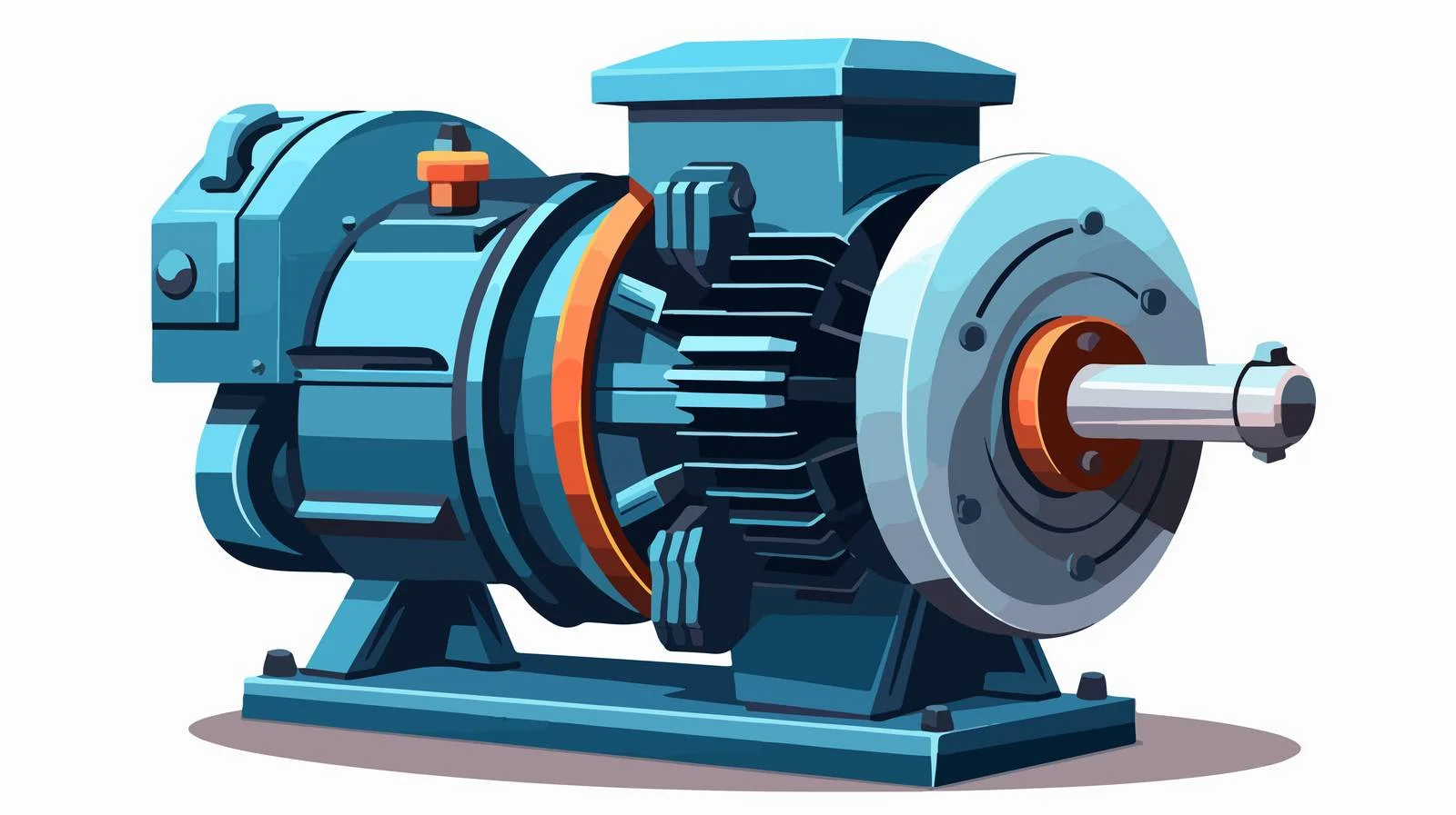 Electric Motor Production Cartoon Equipment — free download from Dotvec