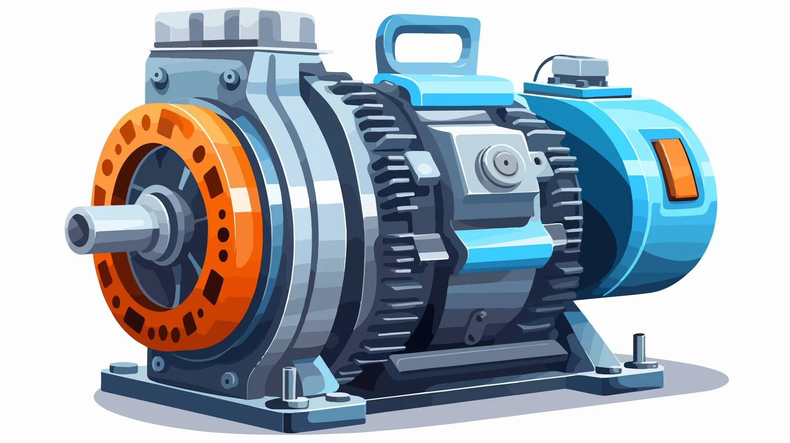 Industrial Cartoon Electric Motor Production Equipment — free download from Dotvec