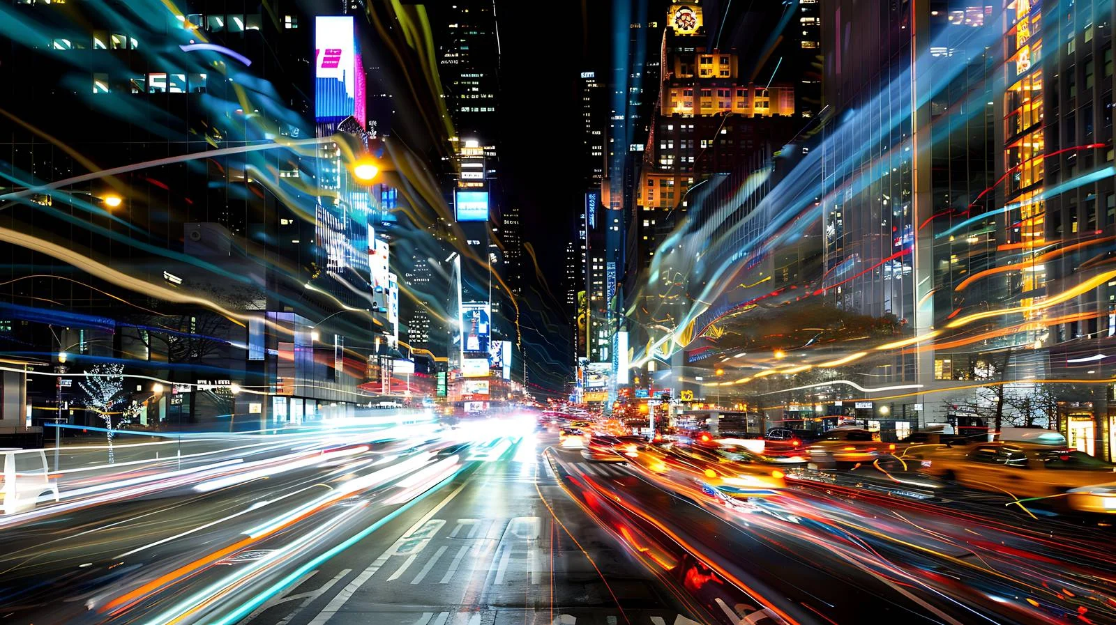 Luminous Urban Pathways in New York — free download from Dotvec