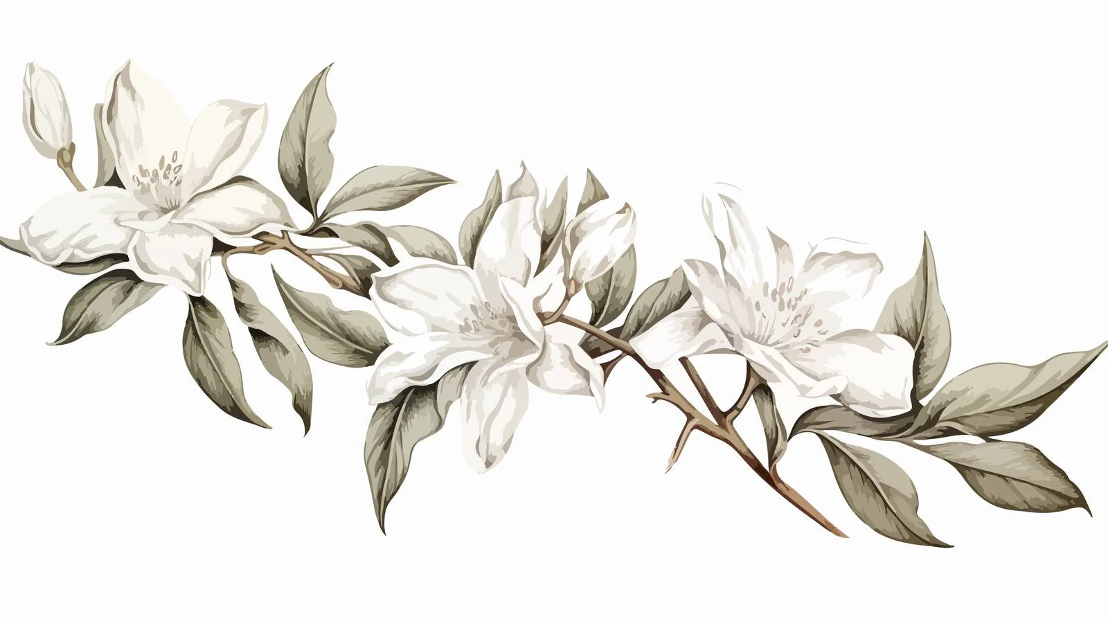 Detailed Vanilla Plant Branch Illustration — free download from Dotvec