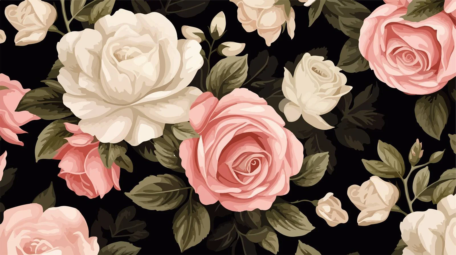 Exquisite Botanical Seamless Design with Lovely Blooms — free download from Dotvec