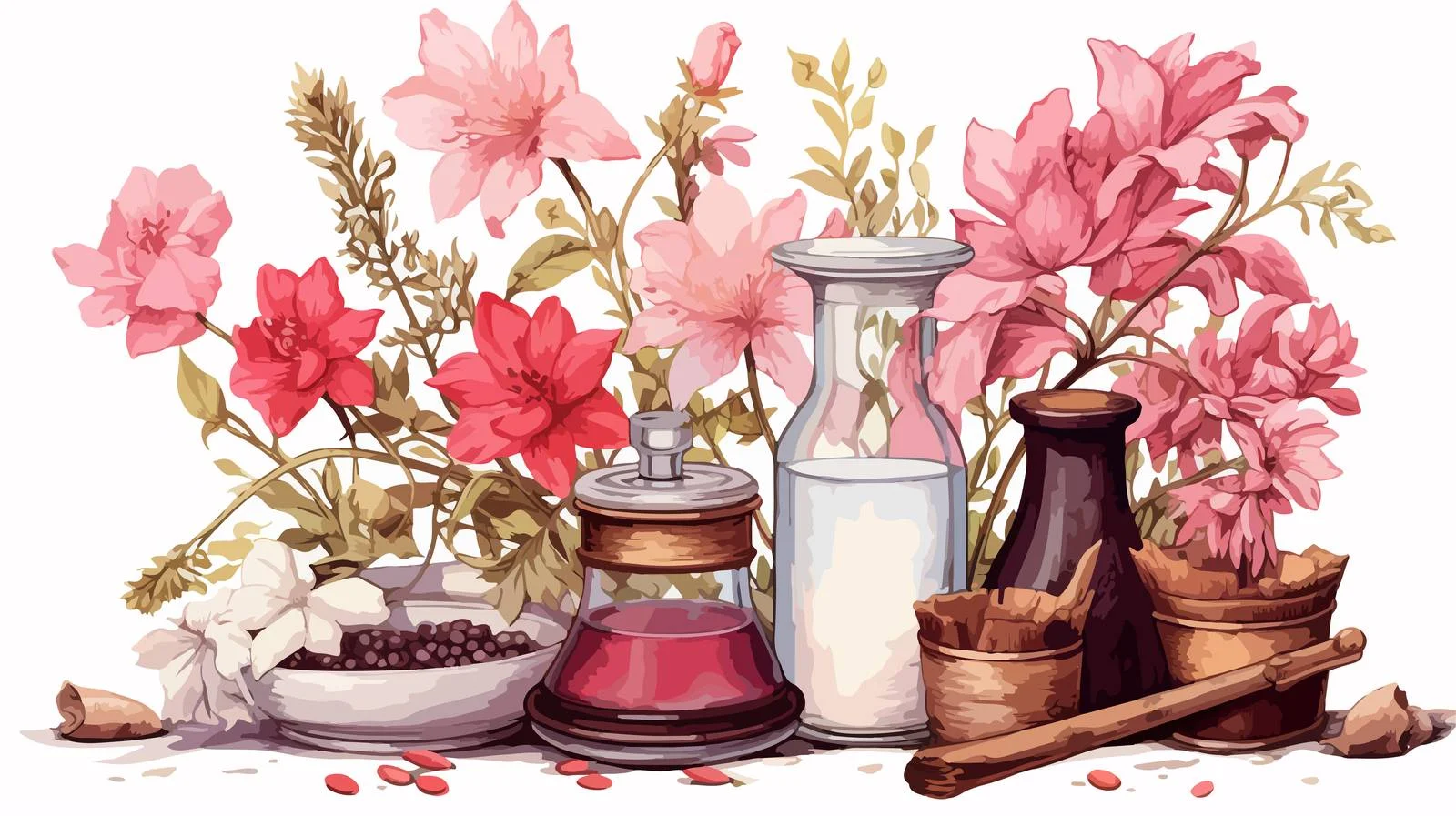 Luxurious Aroma Cosmetics Composition Arrangement — free download from Dotvec