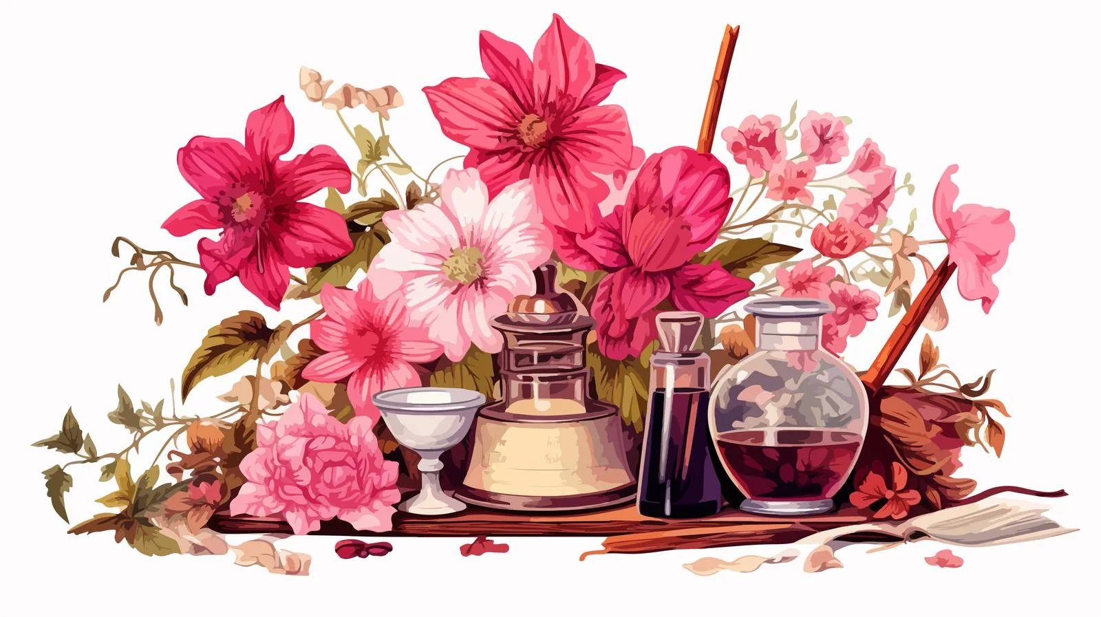 Luxurious Fragrance Cosmetic Elegance Composition — free download from Dotvec