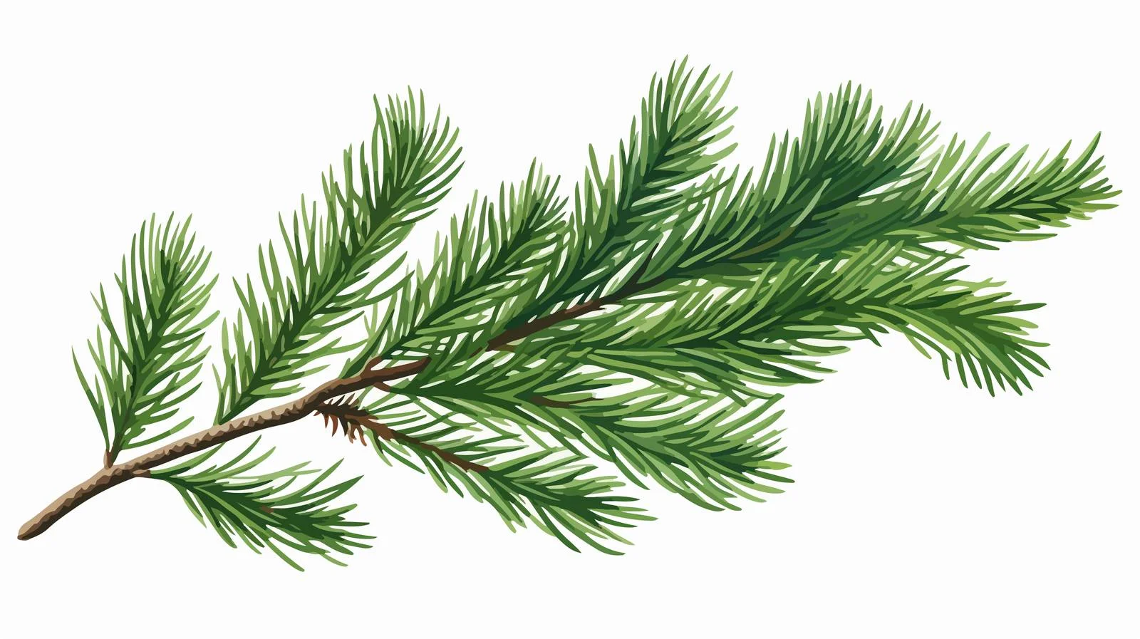 Exquisite fir branch botanical illustration with elegance — free download from Dotvec