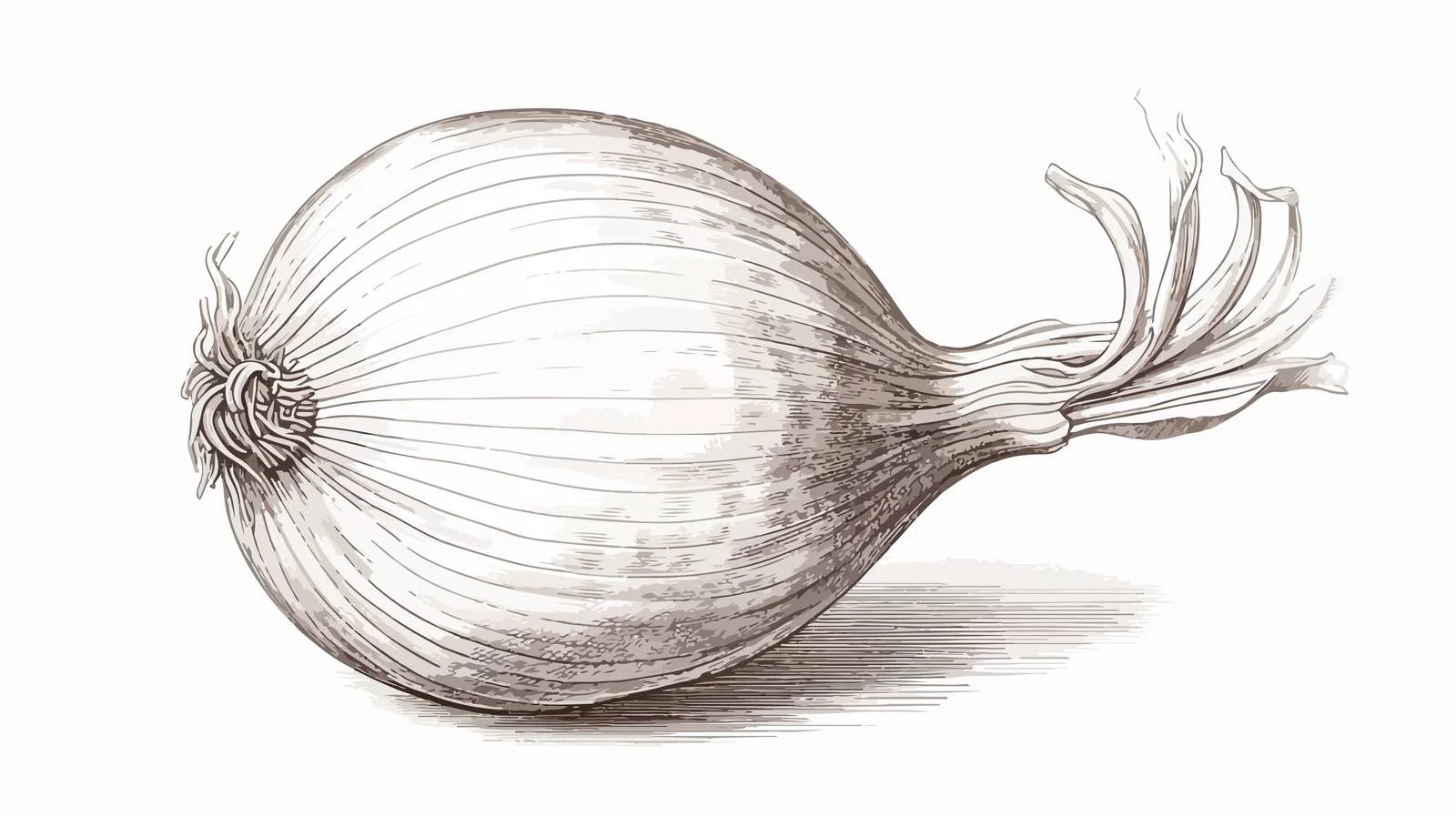 Exquisite hand-drawn onion illustration — free download from Dotvec