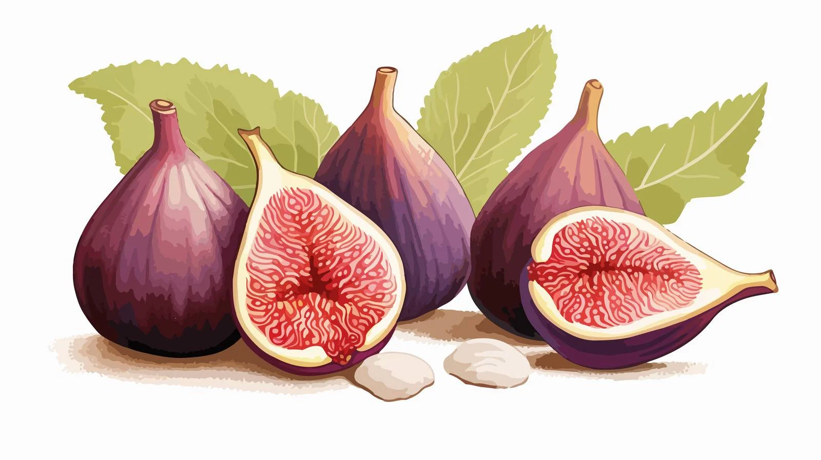 Exquisite detailed fig illustration — free download from Dotvec