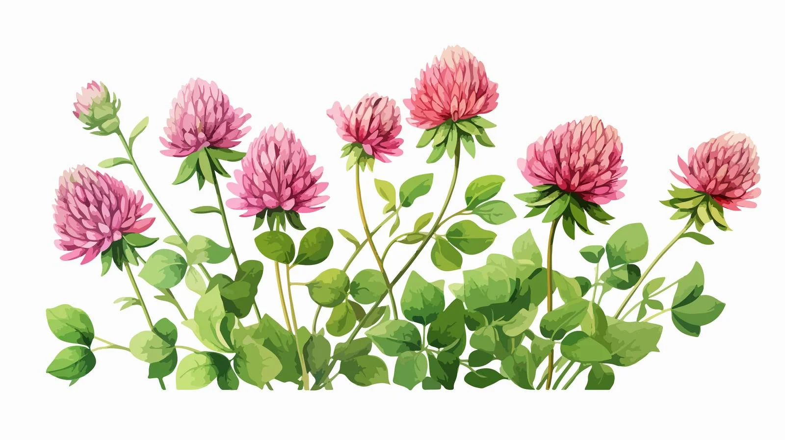 Exquisite Red Clover with Pink Blooms — free download from Dotvec