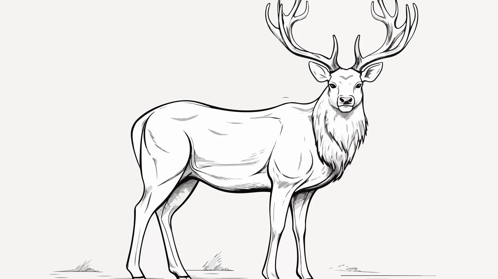 Majestic male deer in elegant stance — free download from Dotvec