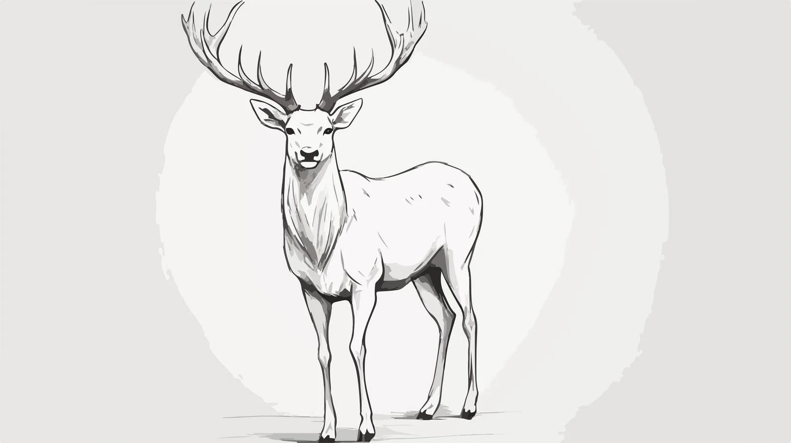 Graceful illustration of majestic stag deer — free download from Dotvec