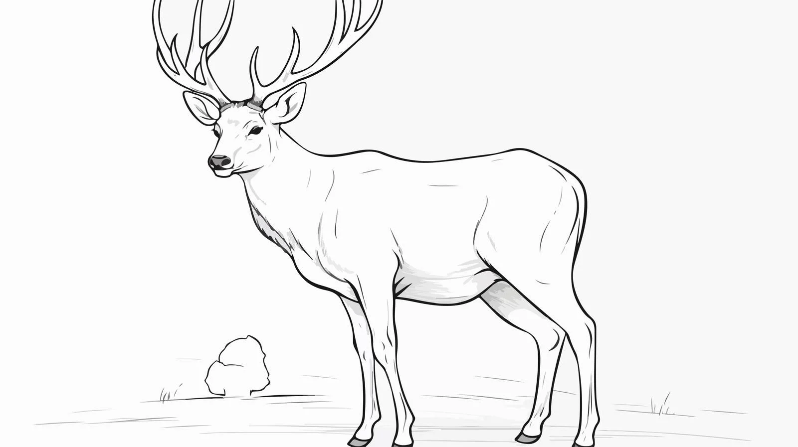 Majestic stag portrait in elegant stance — free download from Dotvec
