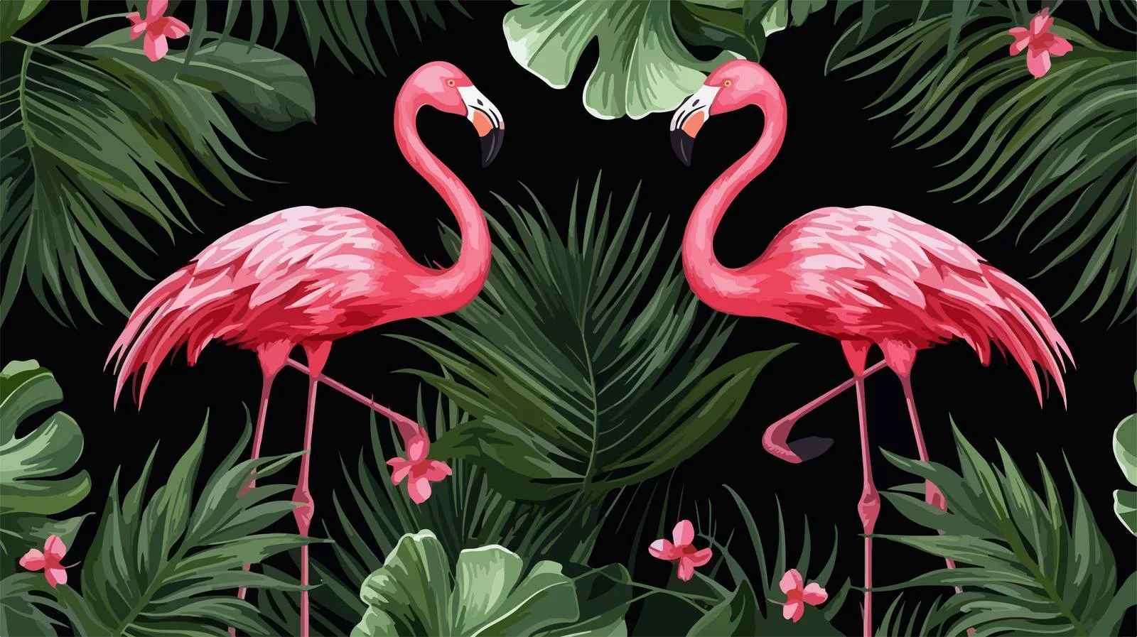Luxurious Exotic Pink Seamless Pattern Design — free download from Dotvec