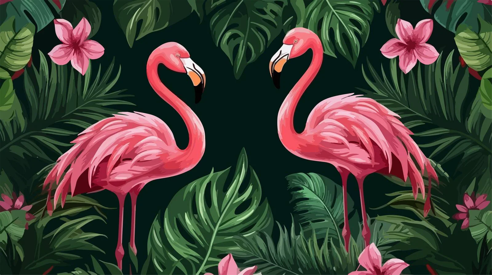 Sophisticated Pink Exotic Seamless Pattern Design — free download from Dotvec