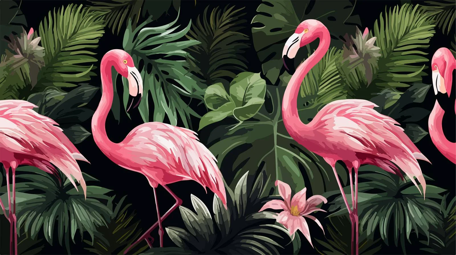 Luxurious Pink Exotic Seamless Floral Pattern — free download from Dotvec