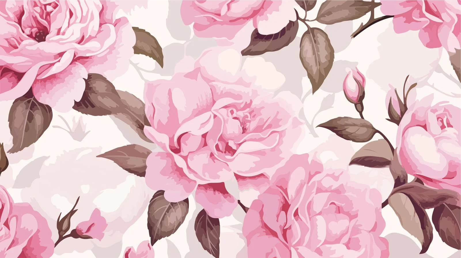 Exquisite Rose Seamless Pattern Design — free download from Dotvec