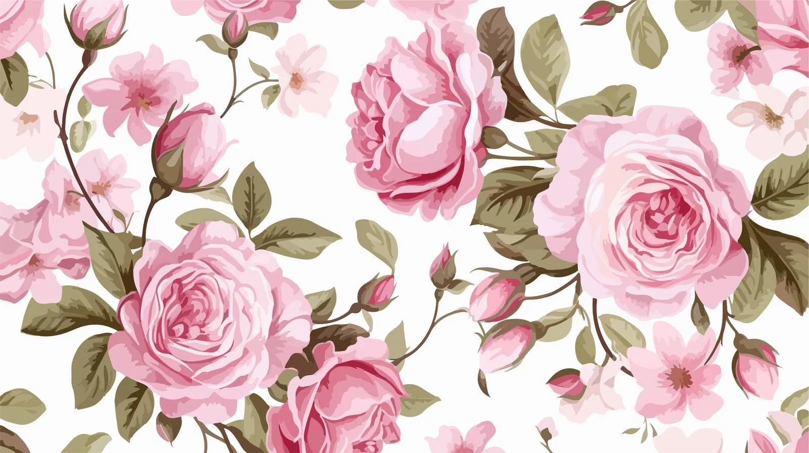 Sophisticated Rose Floral Seamless Pattern Design — free download from Dotvec