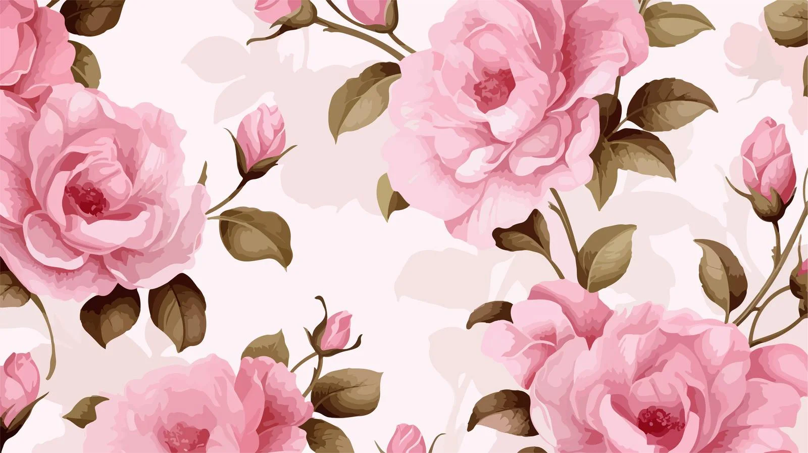 Sophisticated Rose-themed Seamless Floral Design — free download from Dotvec
