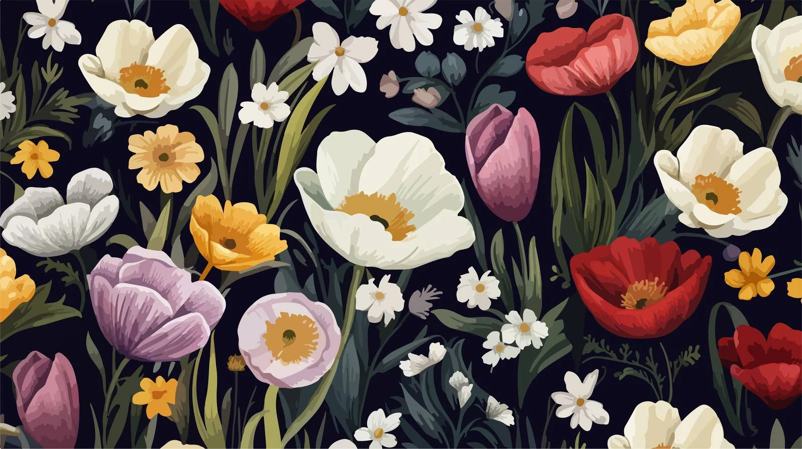 Sophisticated Spring Floral Seamless Pattern Design — free download from Dotvec