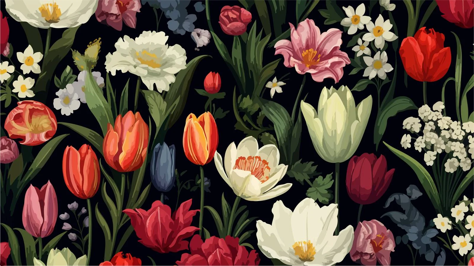 Exquisite spring floral seamless pattern design — free download from Dotvec