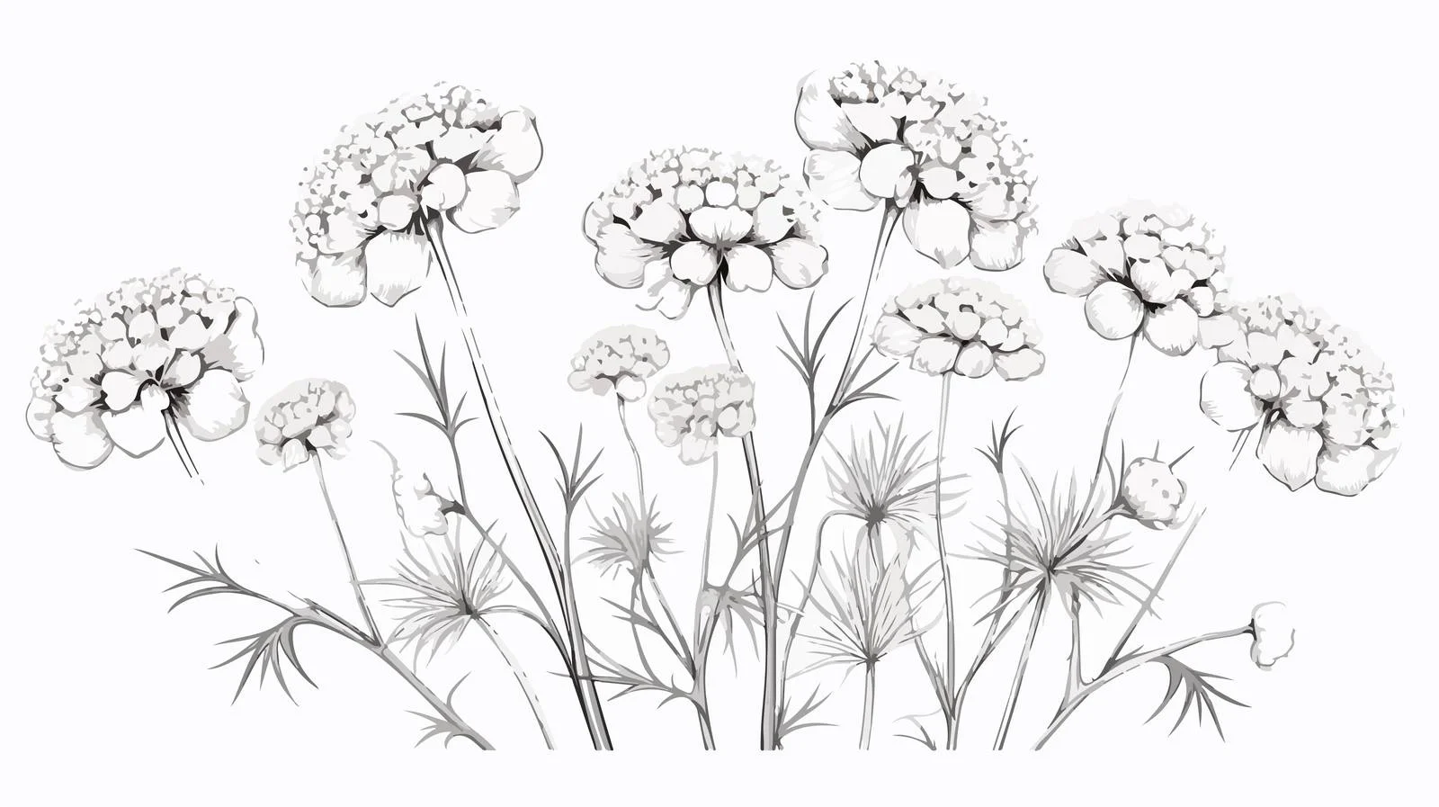 Exquisite Ammi Visnaga Flower and Leaf — free download from Dotvec