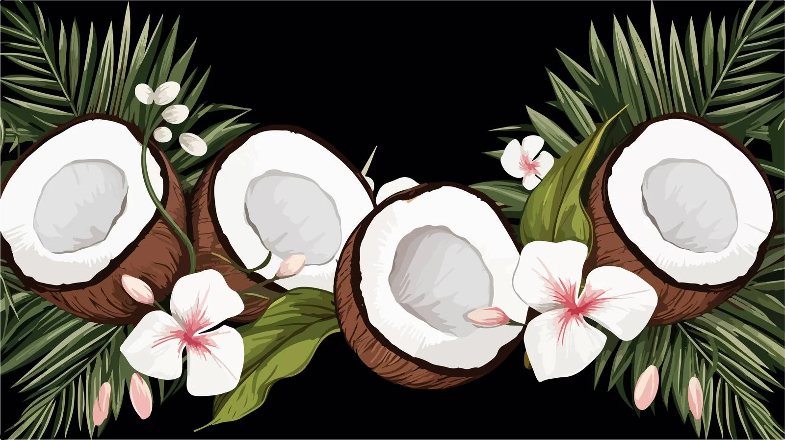 Exquisite Tropical Coconut Palm Tree Background — free download from Dotvec