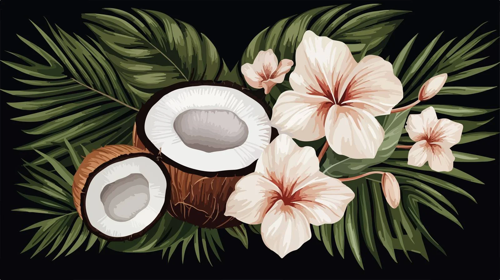 Tropical Coconut Palm Trees Background — free download from Dotvec