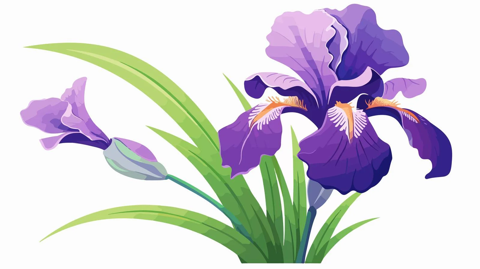 Exquisite Iris Flower showcasing Luxuriant Petals — free download from Dotvec