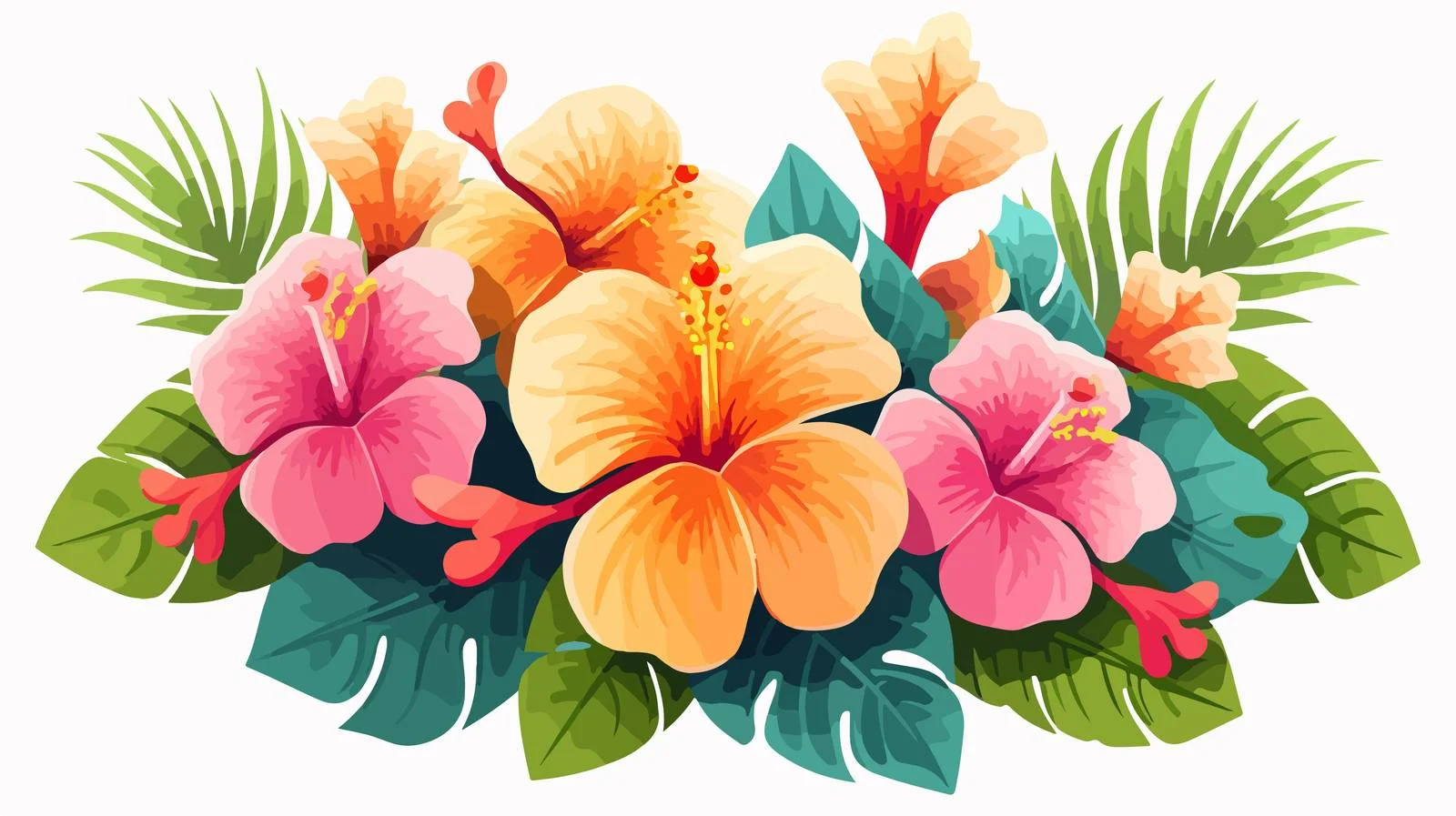 Exquisite Tropical Floral Arrangement in Bloom — free download from Dotvec