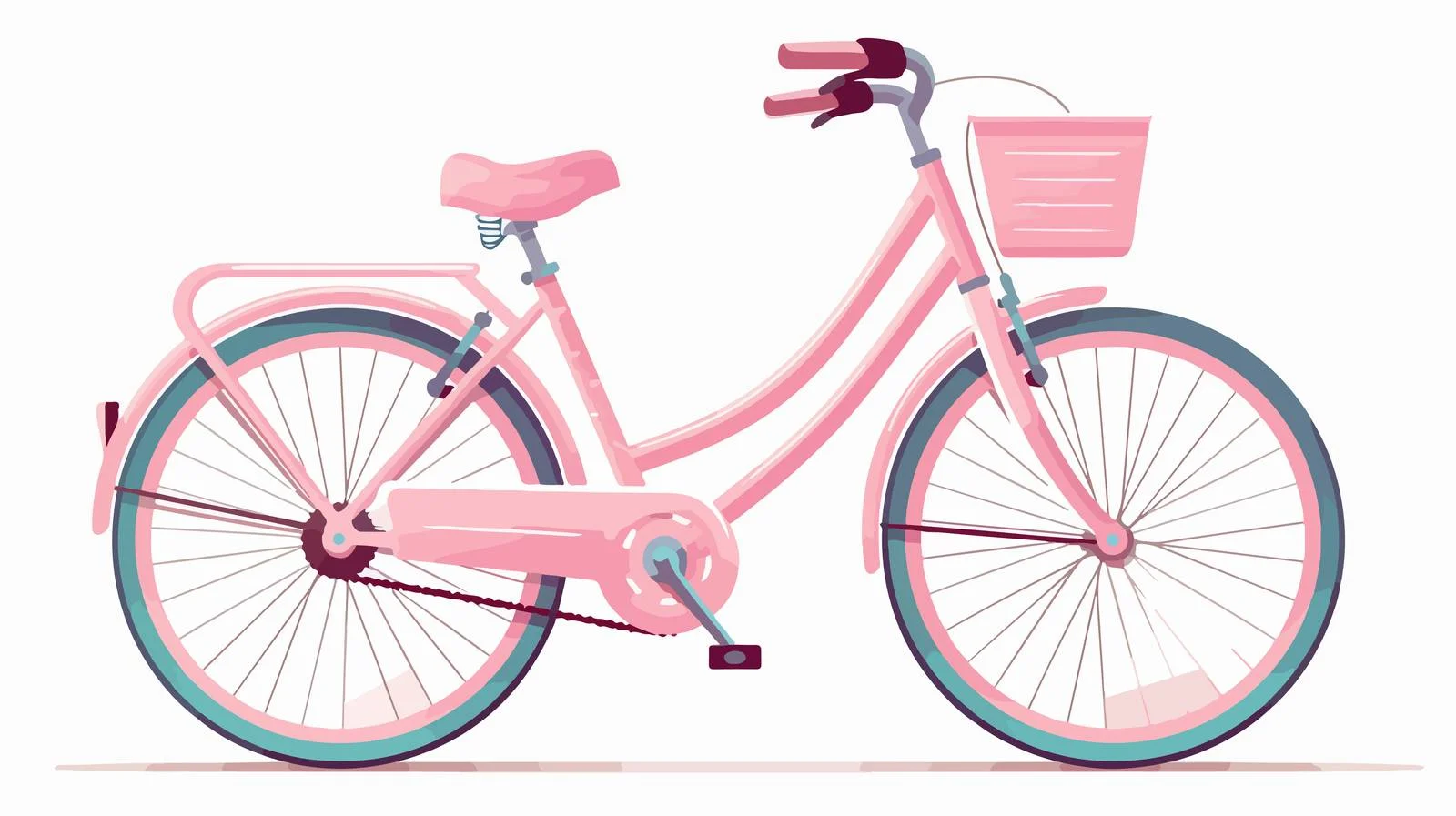 Chic Rose City Bicycle With Step-Thru Design — free download from Dotvec