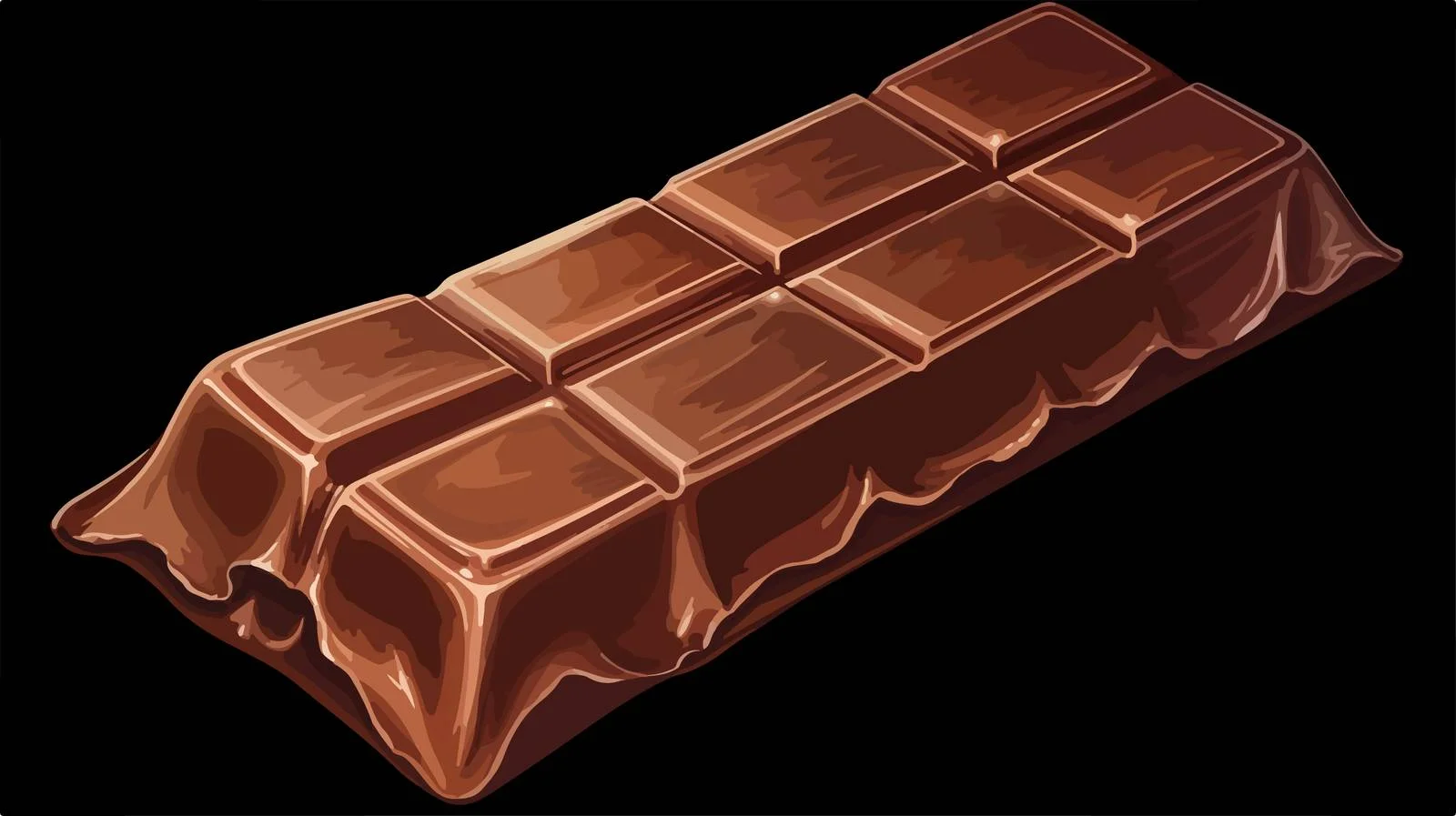 Detailed colored illustration of delicious chocolate bar — free download from Dotvec