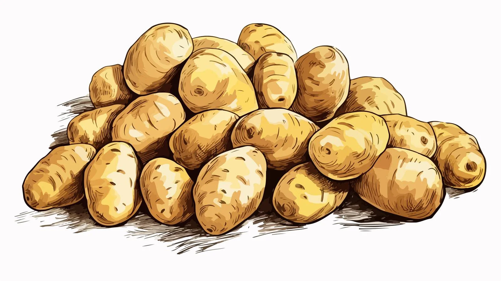 Exquisite illustration of potato harvest — free download from Dotvec