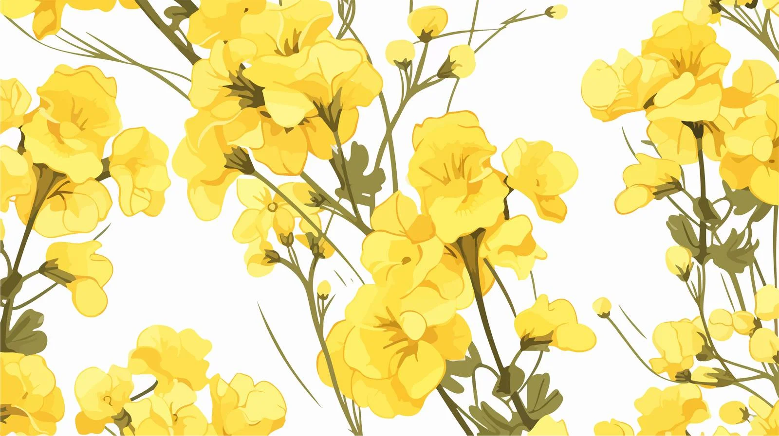 Sophisticated Rapeseed Plant Canola Pattern Array — free download from Dotvec