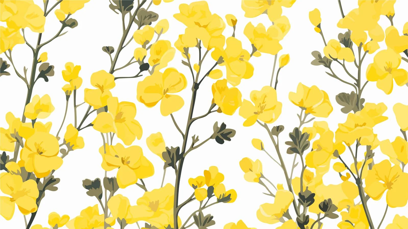 Graceful rapeseed plant seamless pattern design — free download from Dotvec
