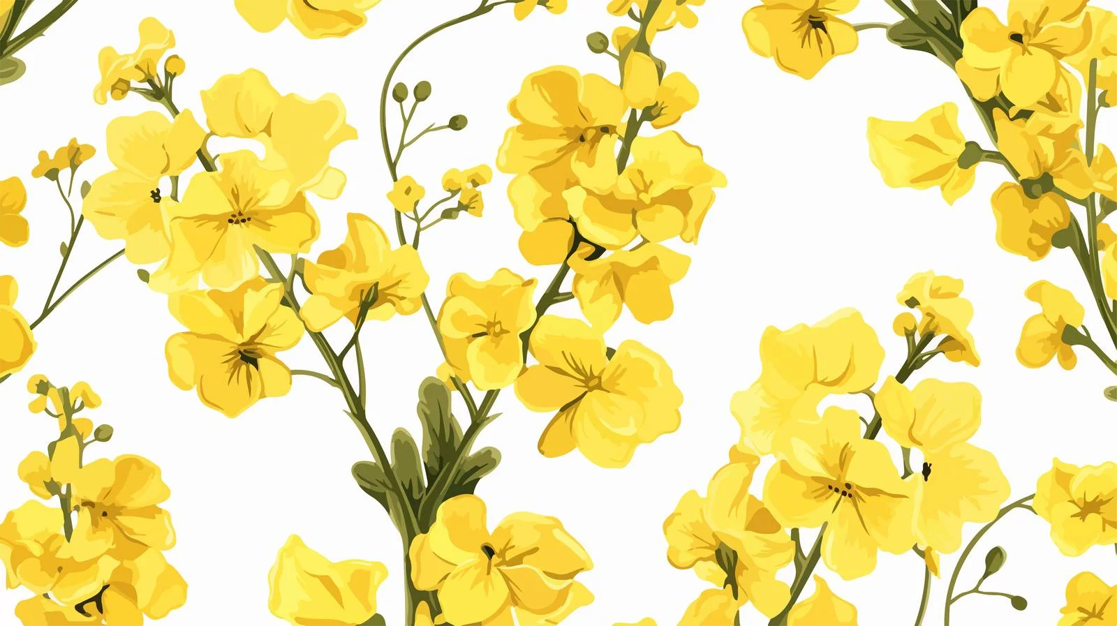 Sophisticated Canola Plant Seamless Design — free download from Dotvec