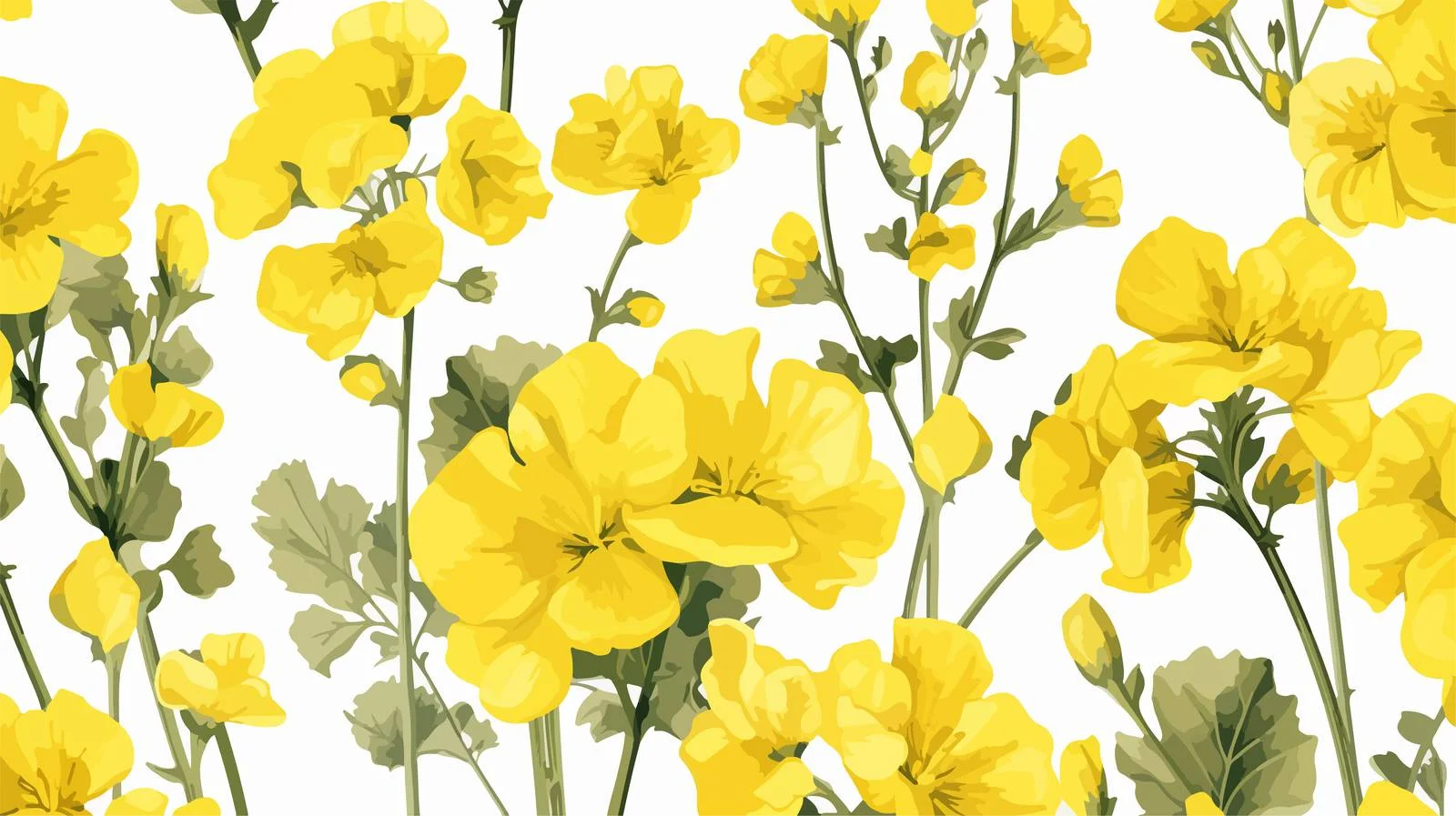 Sophisticated Canola Plant Seamless Design — free download from Dotvec