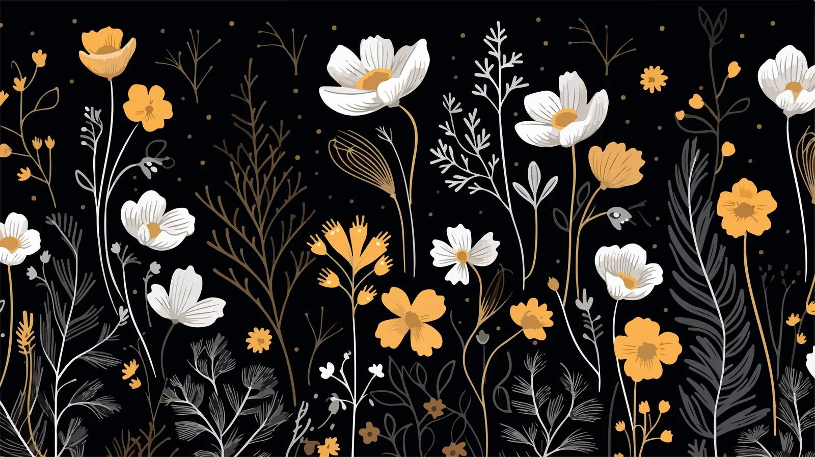 Sophisticated Embroidered Floral Seamless Pattern — free download from Dotvec